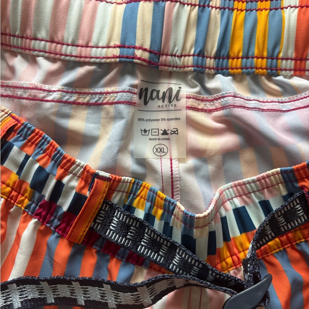 Nani Swimwear Striped Multicolor Women’s Unita Shorts XXL - Picture 2 of 6